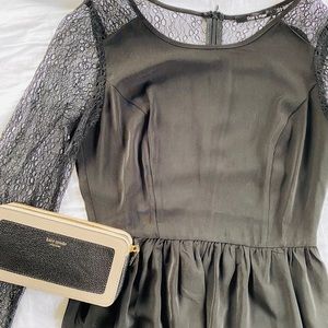 Black Long Sleeve Mini Dress